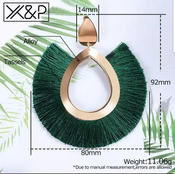 Bohemian big tassel earring - Picture 6 of 8